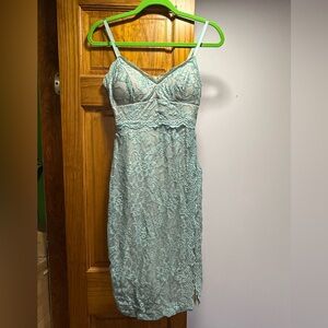 Windsor Light Blue Lace Slip Dress